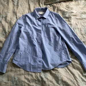 blue button down